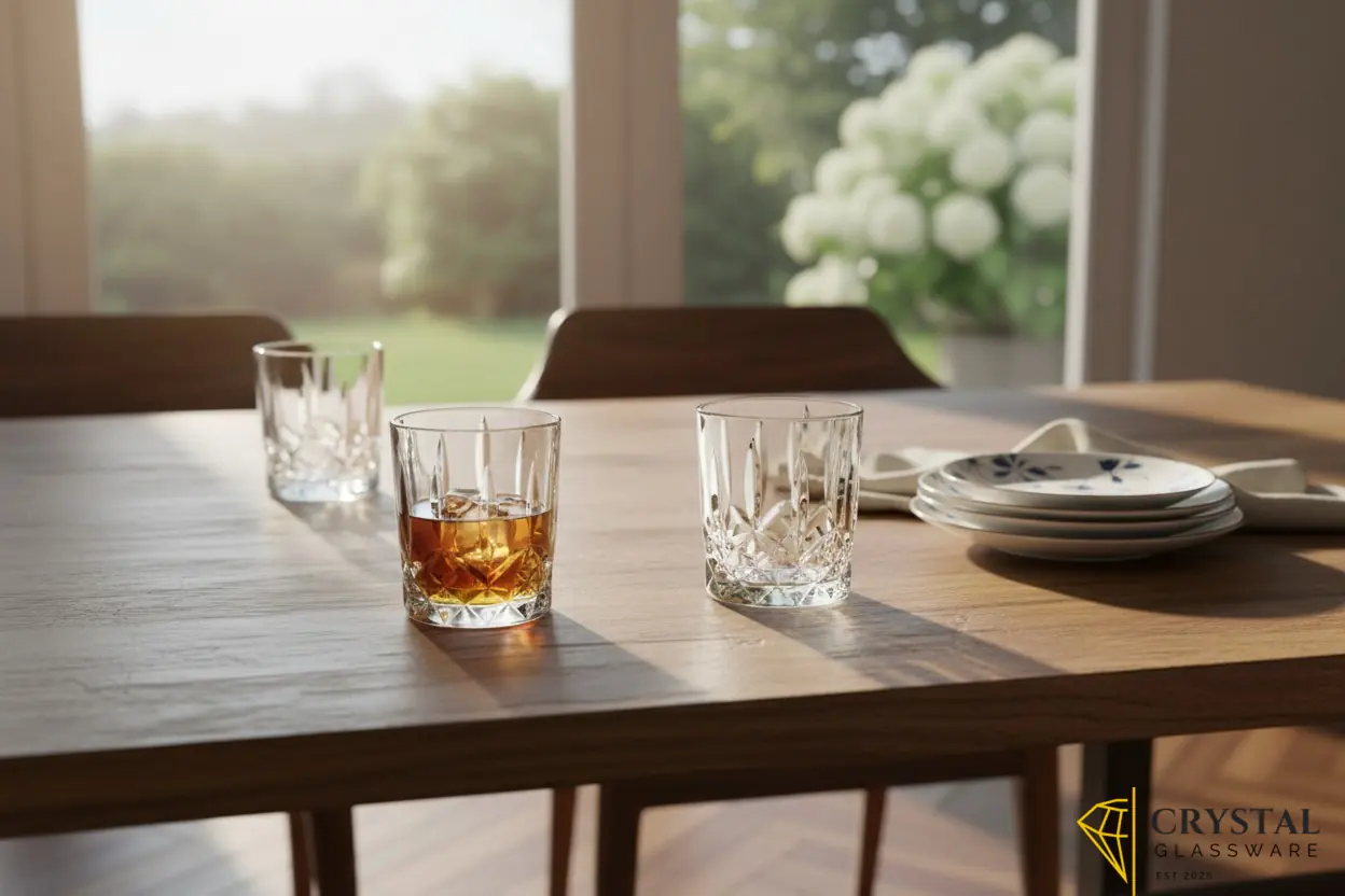Delisoga glass set glasses geometric textured 